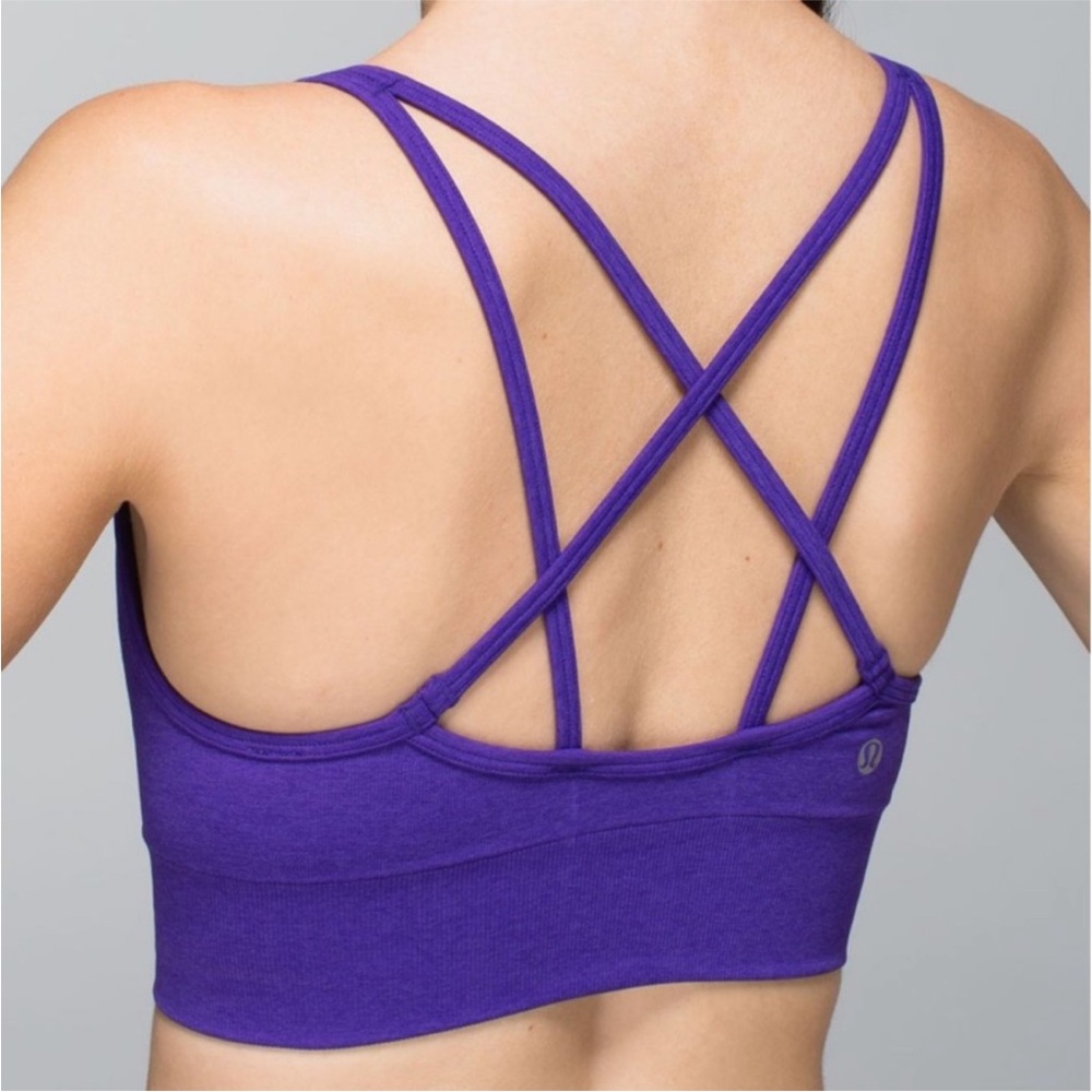 Lululemon Seamlessly Plunge Purple Bra Size 6